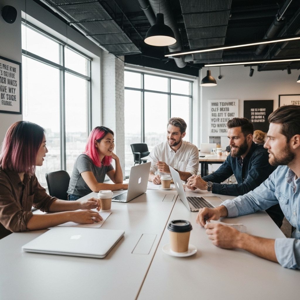 Entrepreneurs collaborating